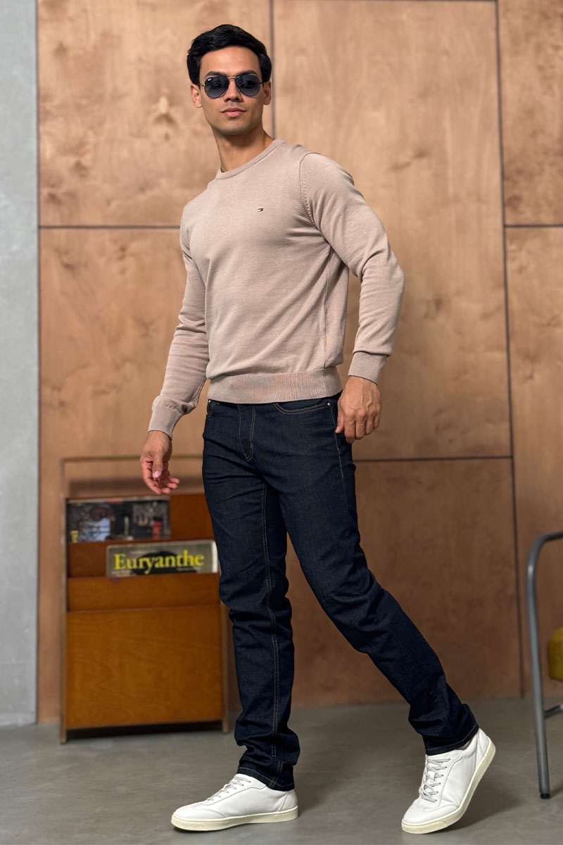 Loro Piana Мужские джинсы тёмно-синего цвета regular fit