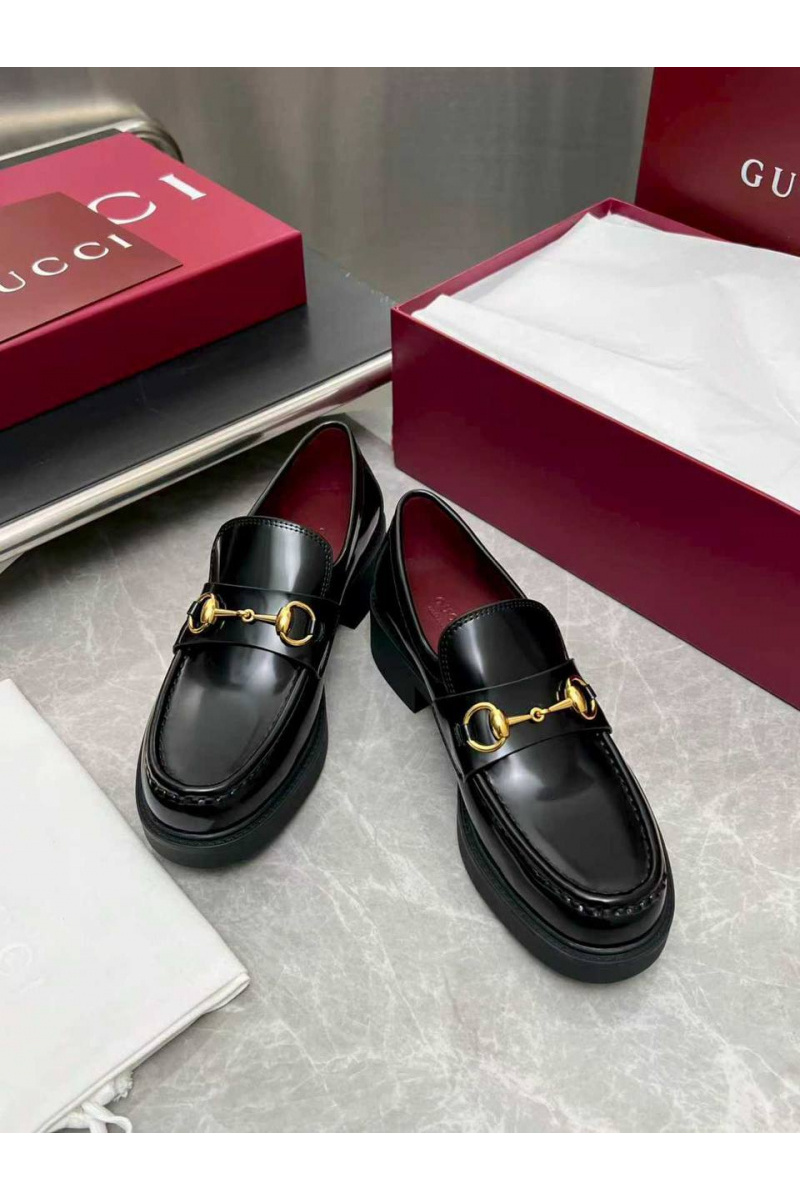 Gucci Женские кожаные лоферы Horsebit premium