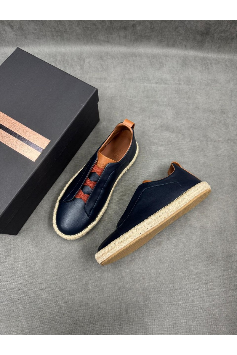 Zegna Мужские кроссовки Ermenegildo Zegna Triple Stitch - Navy