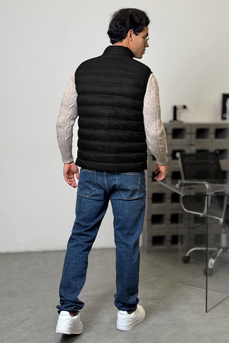 Zegna Мужской чёрный жилет 