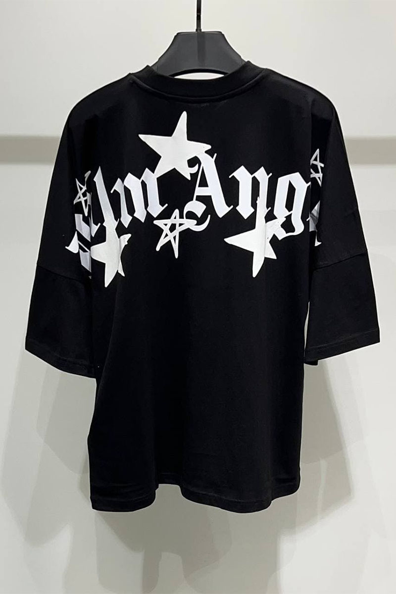 Palm Angels Чёрная оверсайз футболка "Stars"