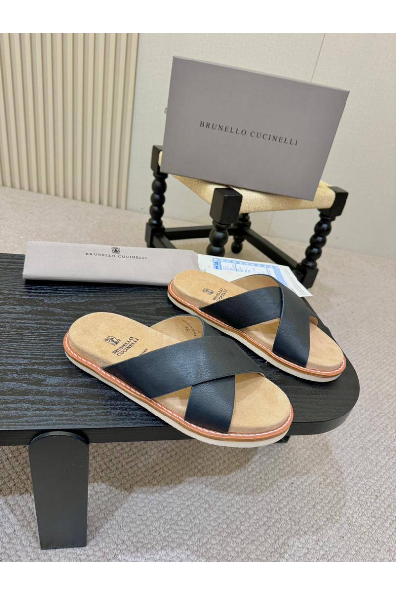 Brunеllо Сuсinеlli Кожаные шлёпанцы Crossover