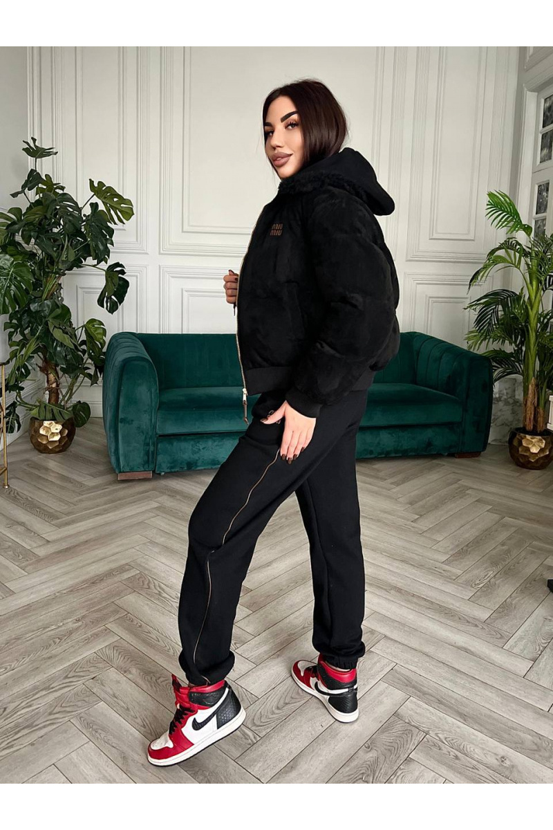 MIU MIU Чёрный женский костюм тройка 