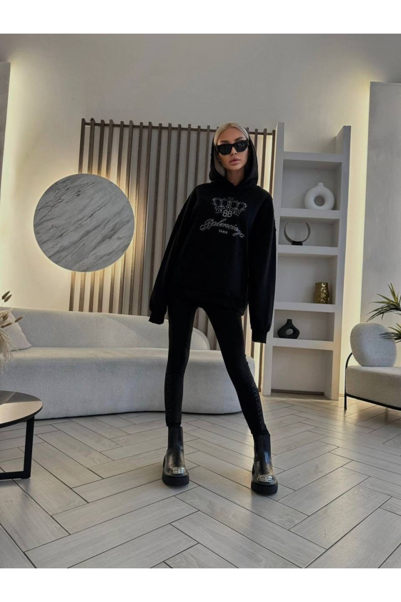 Balenciaga Женские черные леггинсы 