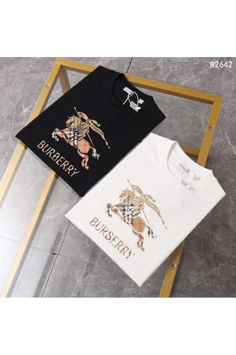 Burberry Мужская белая футболка Equestrian Knight