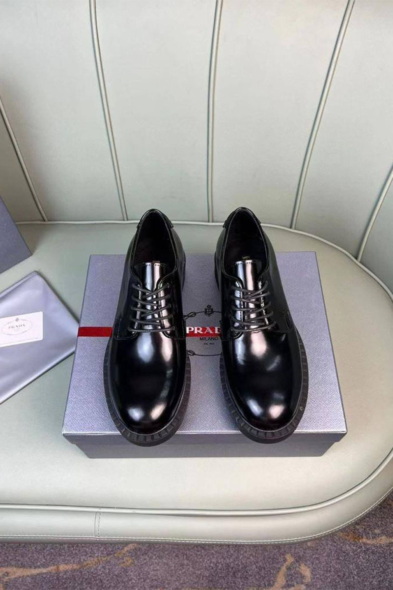 Prada Мужские кожаные ботинки Premium