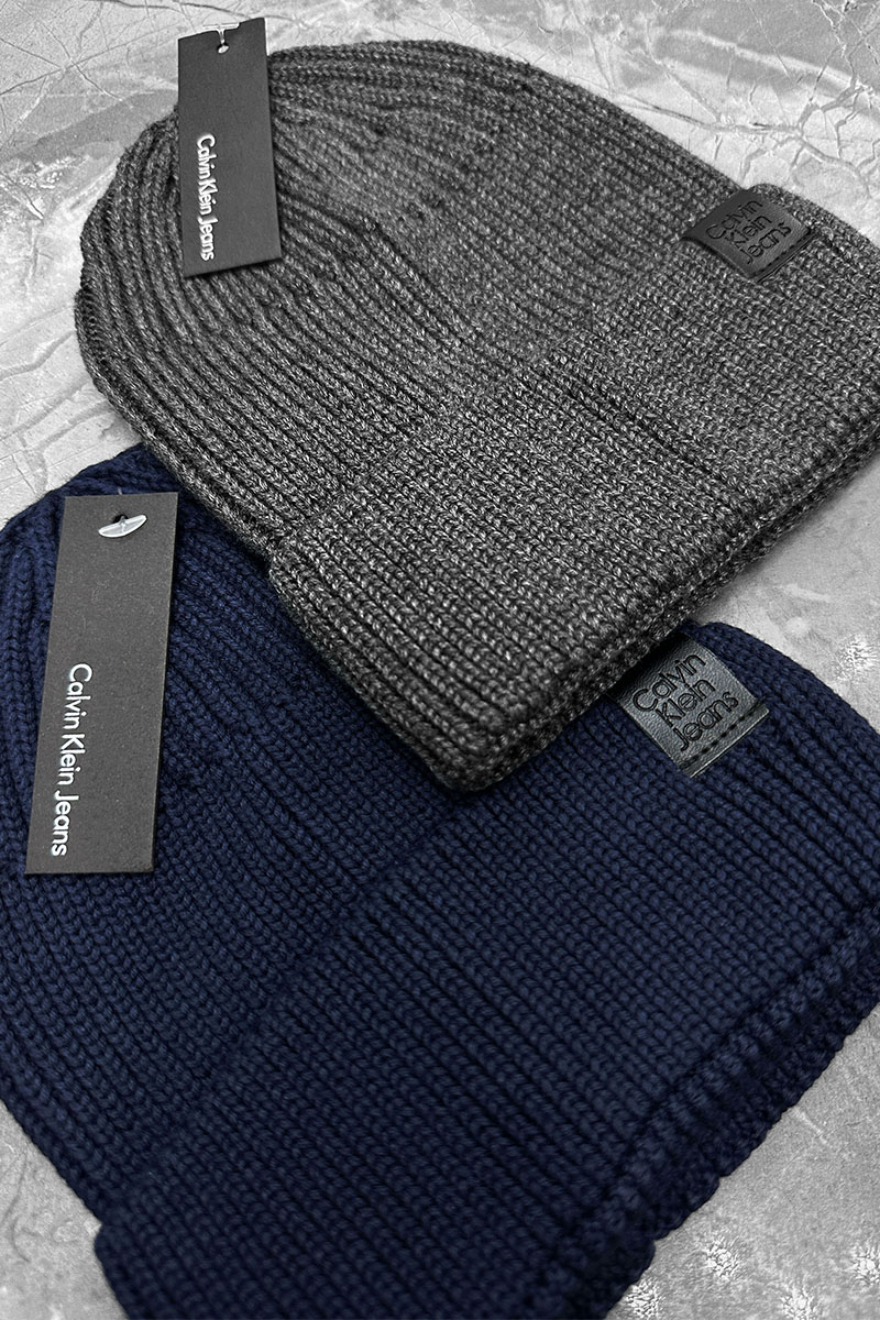 Calvin Klein Шапка синего цвета logo-patch