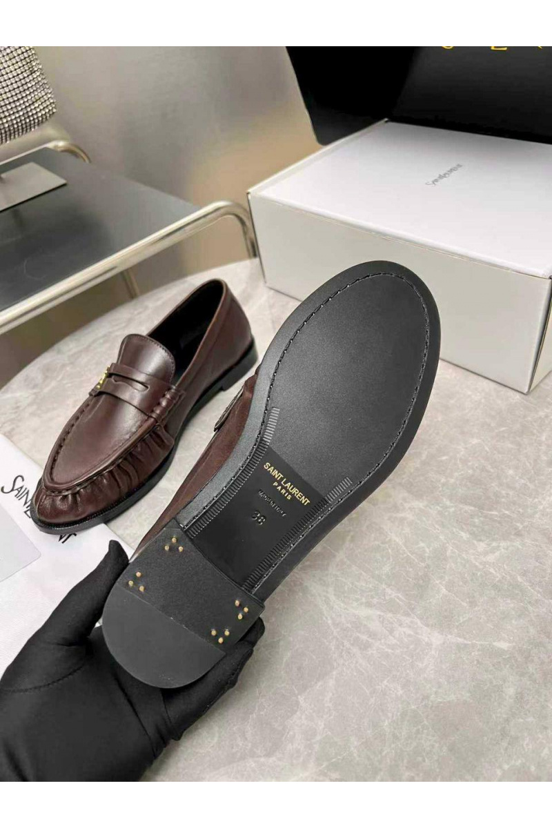 Yves Saint Laurent Женские кожаные лоферы premium