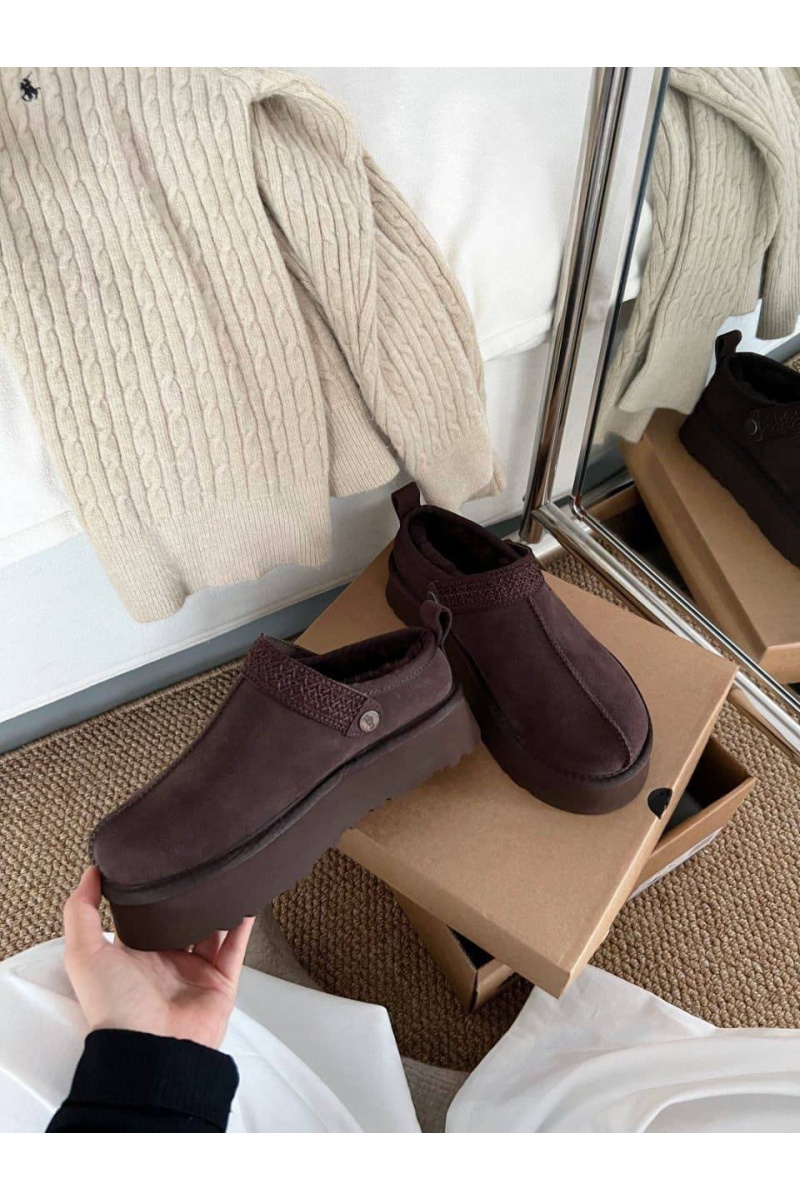 UGG Замшевые женские слиперы с мехом Lanah