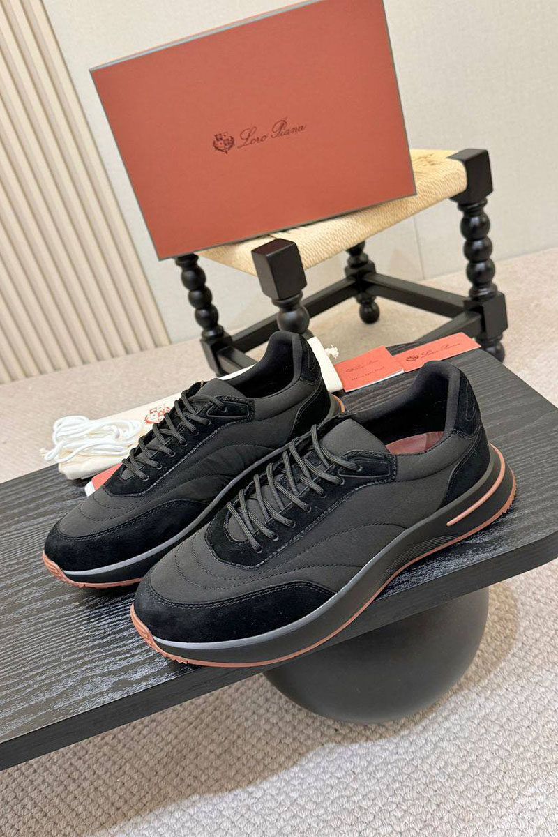Loro Piana Мужские кроссовки Week End Walk - Black