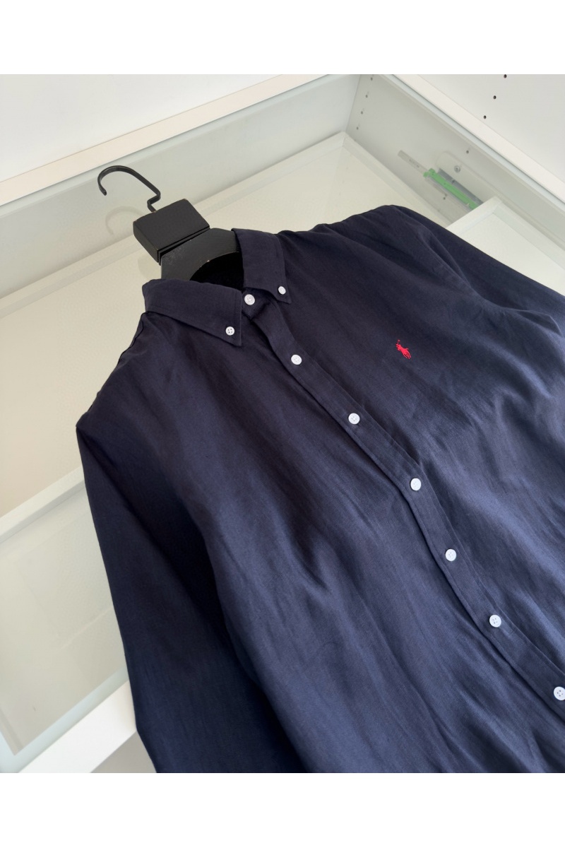 Polo Ralph Lauren Льняная рубашка pony-embroidered - Navy