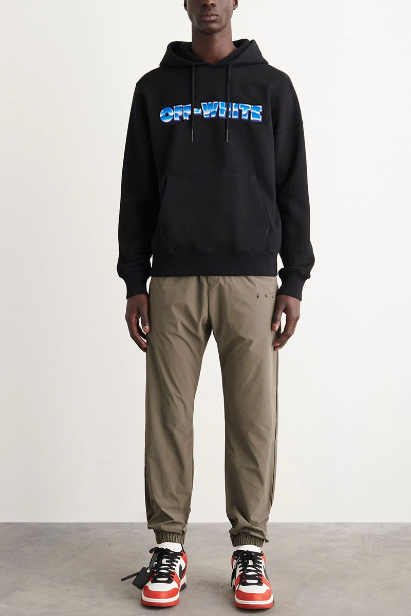 Off-White Чёрное худи Metal Arrow logo-print