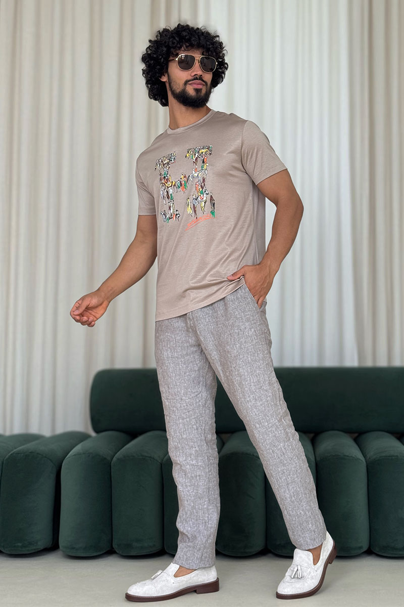 Hermes Мужская футболка Premium - Beige