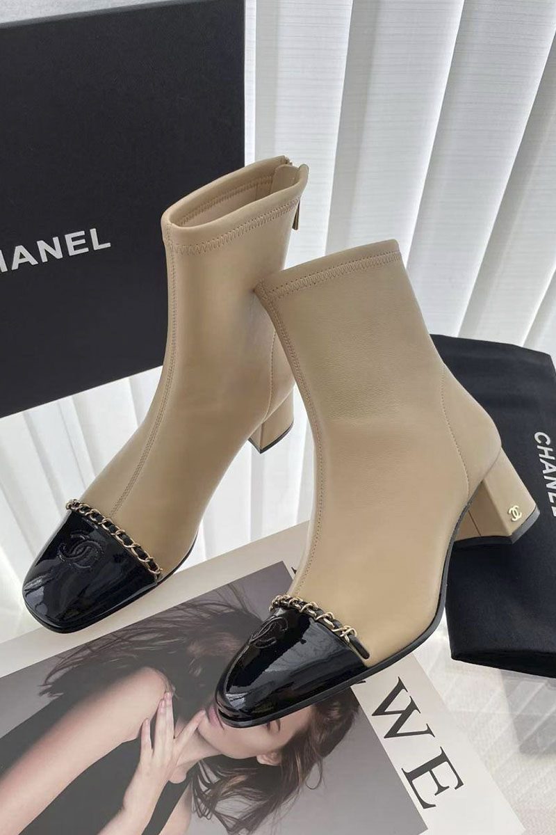 Chаnеl Женские кожаные сапоги premium