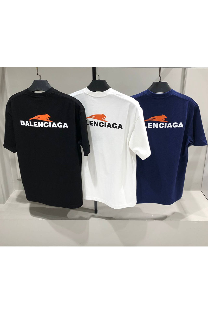 Balenciaga Синяя оверсайз футболка Year of the Tiger