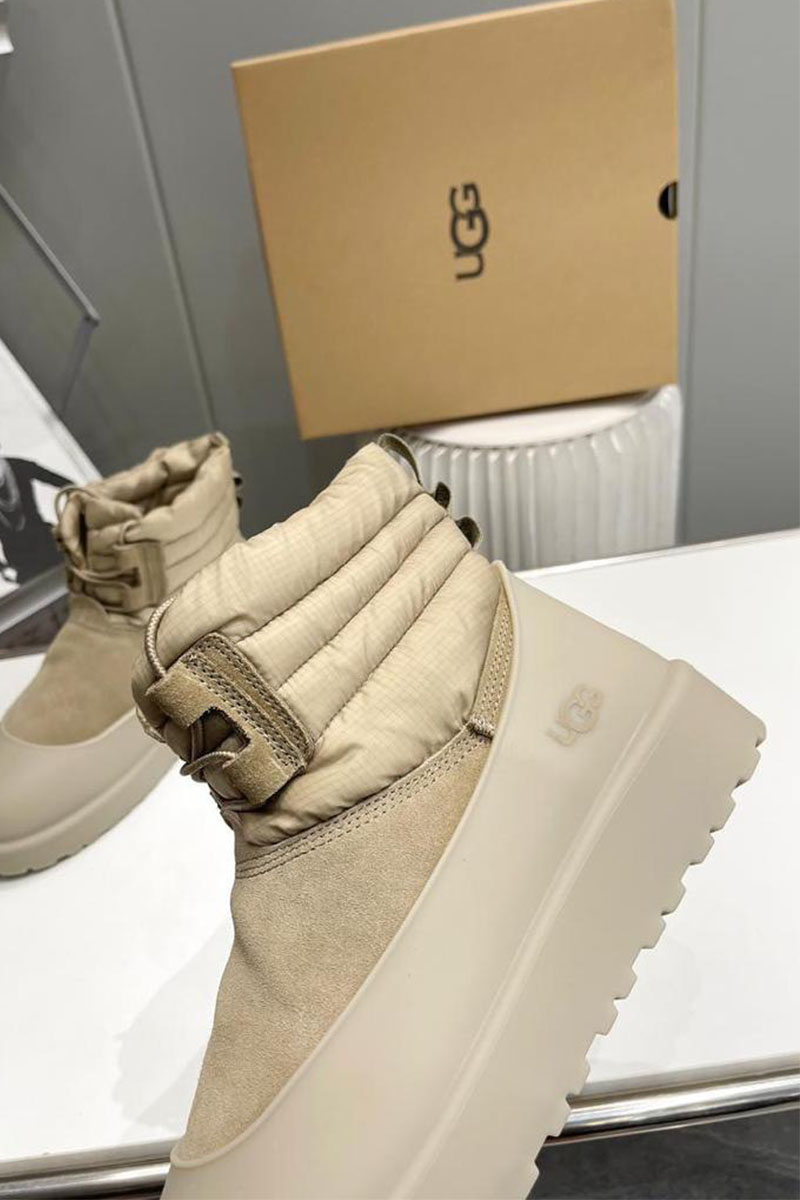 UGG Ботинки с мехом Classic Mini Lace-Up - Dune