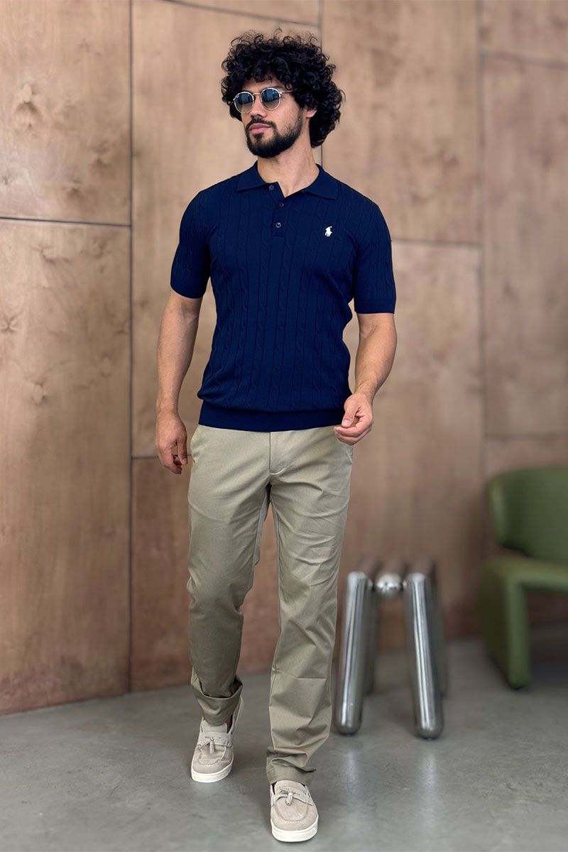 Polo Ralph Lauren Мужское тёмно-синее поло 