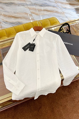 Льняная рубашка Premium - White