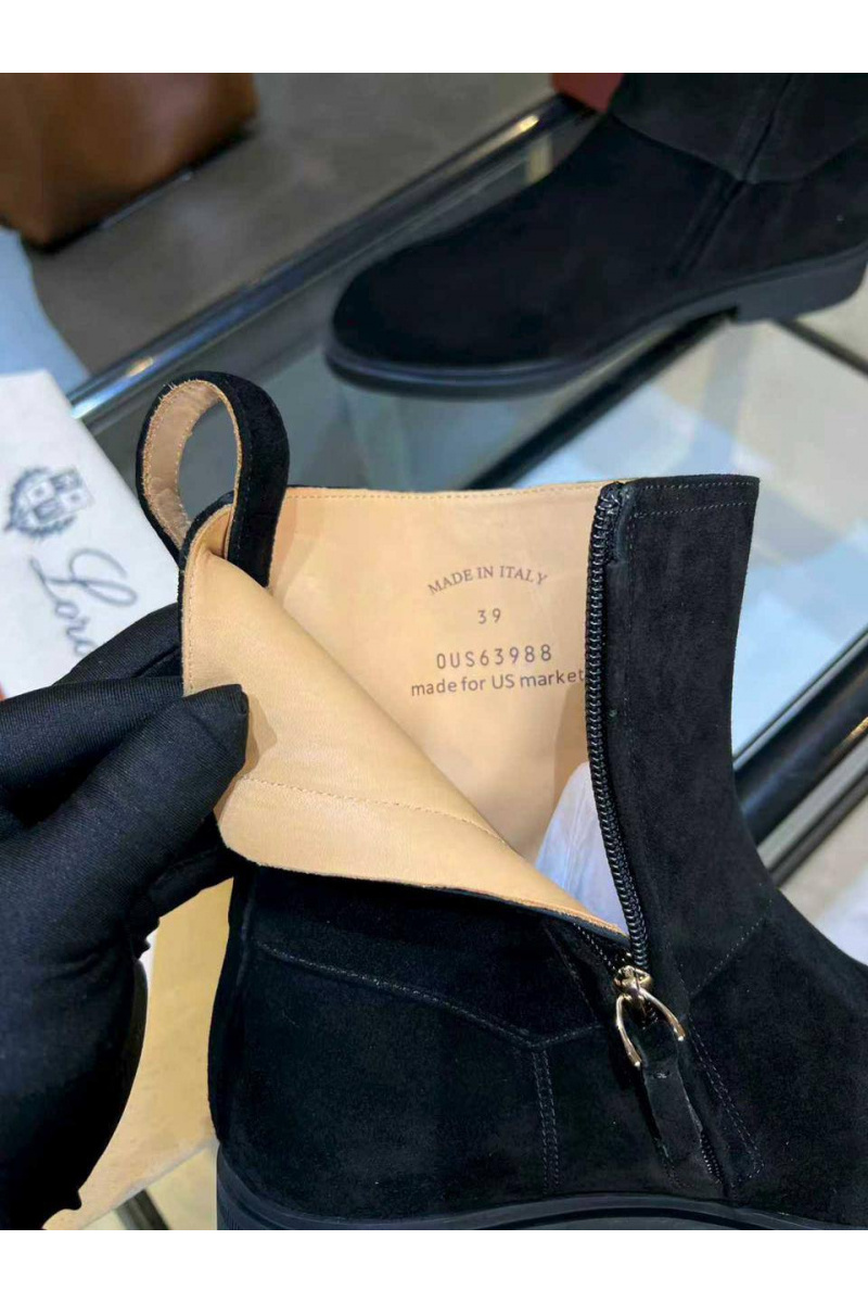 Loro Piana Женские замшевые сапоги premium - Black