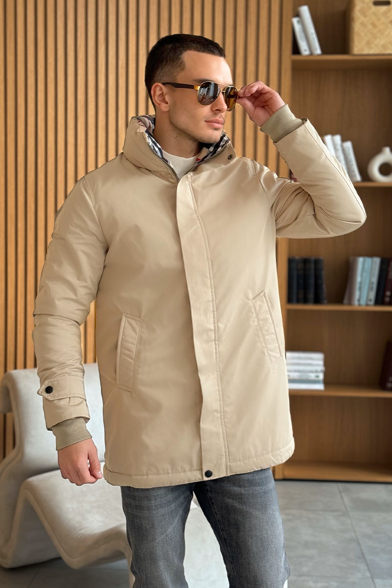 Burberry Мужское пальто бежевого цвета