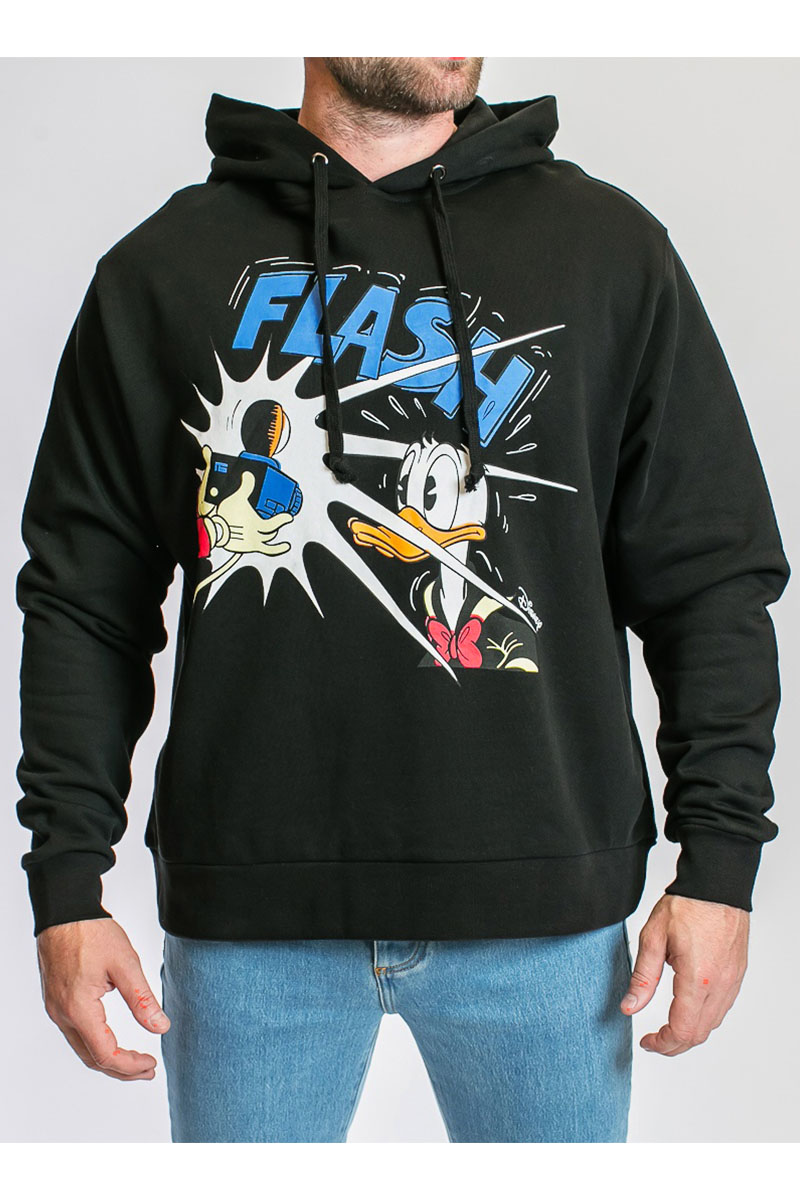 Gucci Оверсайз худи Disney Donald Duck Flash - Black