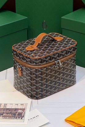 Кожаная сумка Goyard Muse Vanity Case ​premium 20x16x14 см