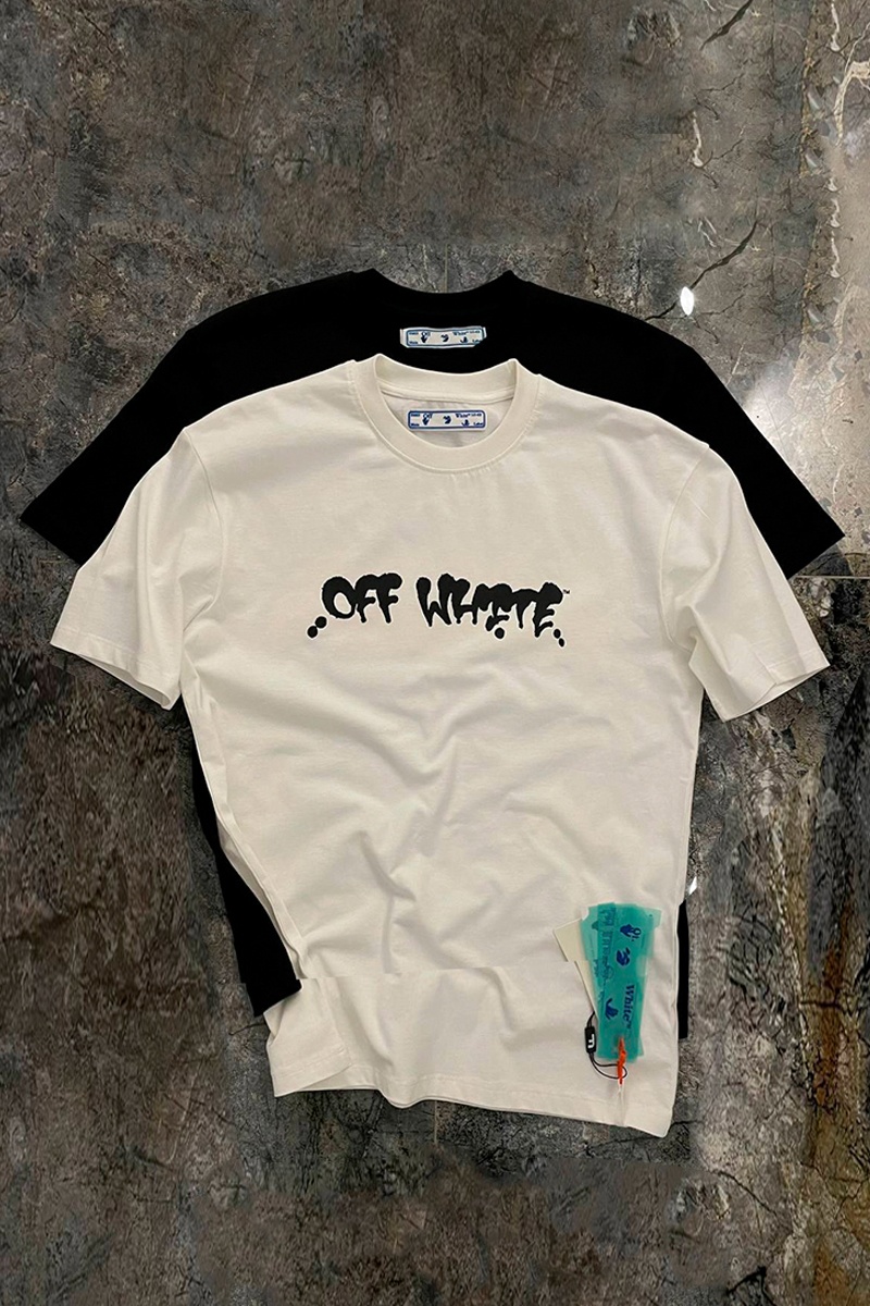 Off-White Белая оверсайз футболка logo-print