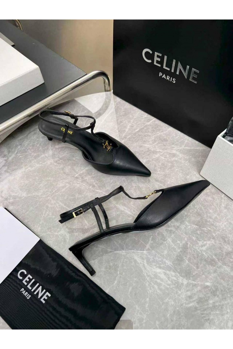 Celine Женские кожаные туфли premium