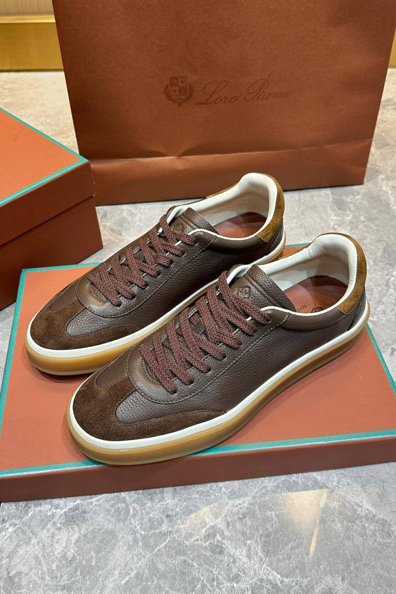 Loro Piana Мужские кроссовки Tennis Walk - Brown