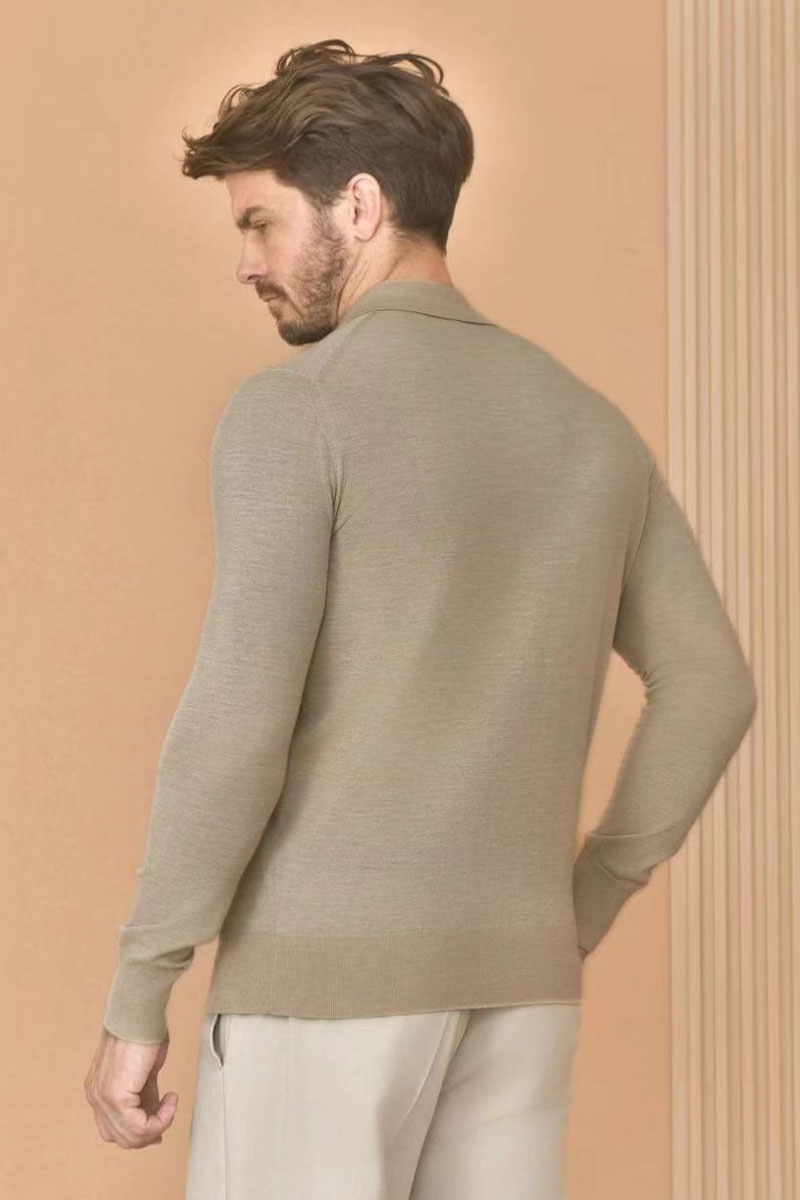 Loro Piana Поло с длинным рукавом Premium - Flower Aprecot