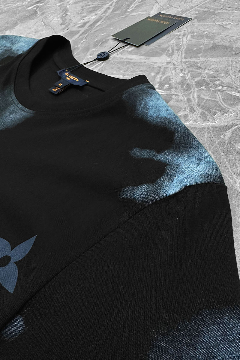 Lоuis Vuittоn Мужская футболка Monogram tie-dye - Black
