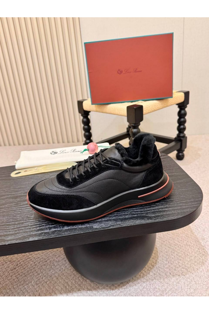 Loro Piana Кроссовки с мехом Week End Walk Evo premium