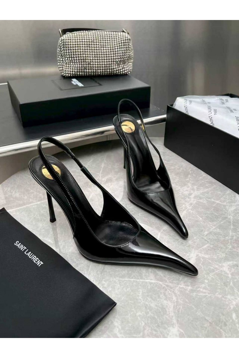 Yves Saint Laurent Женские кожаные туфли на каблуке premium