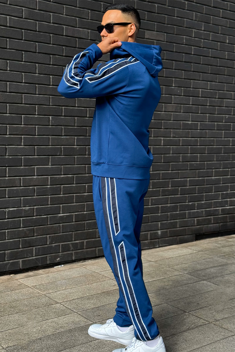Hermes Мужской спортивный костюм цвета индиго