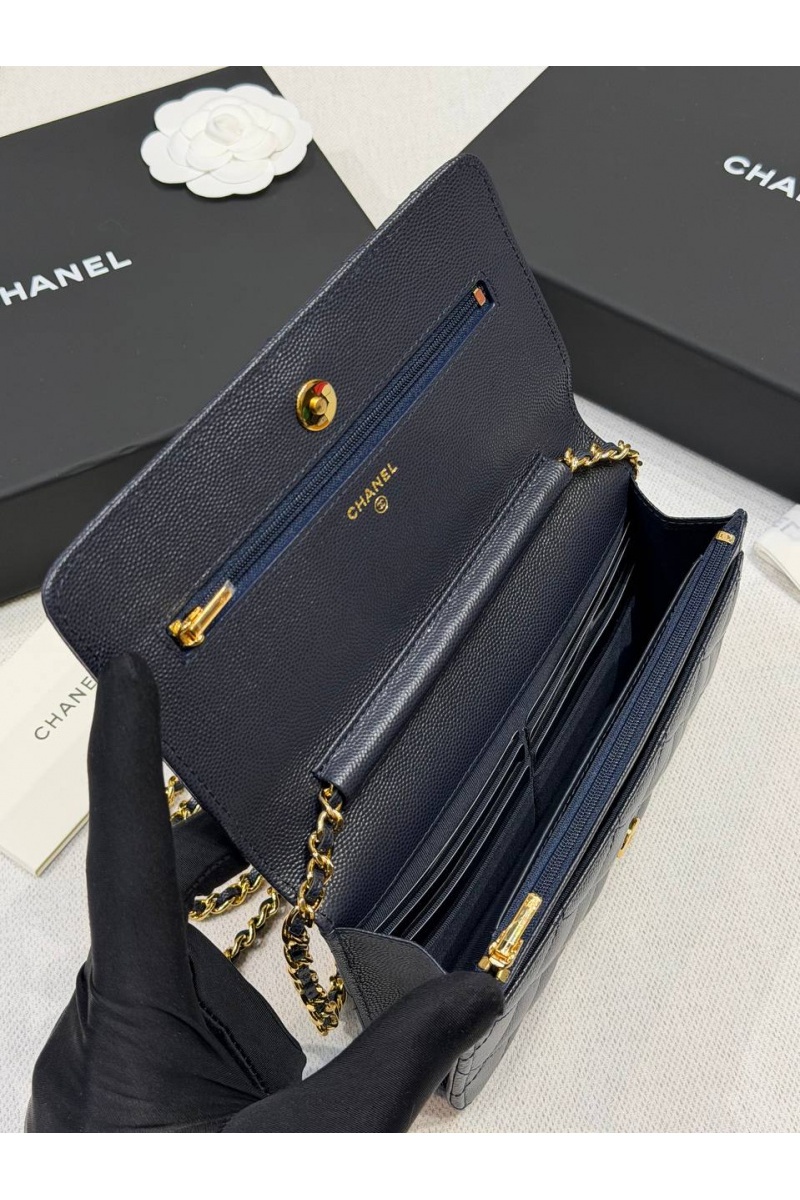 Chаnеl Кожаная сумка Wallet on Chain premium 19x12x4 см