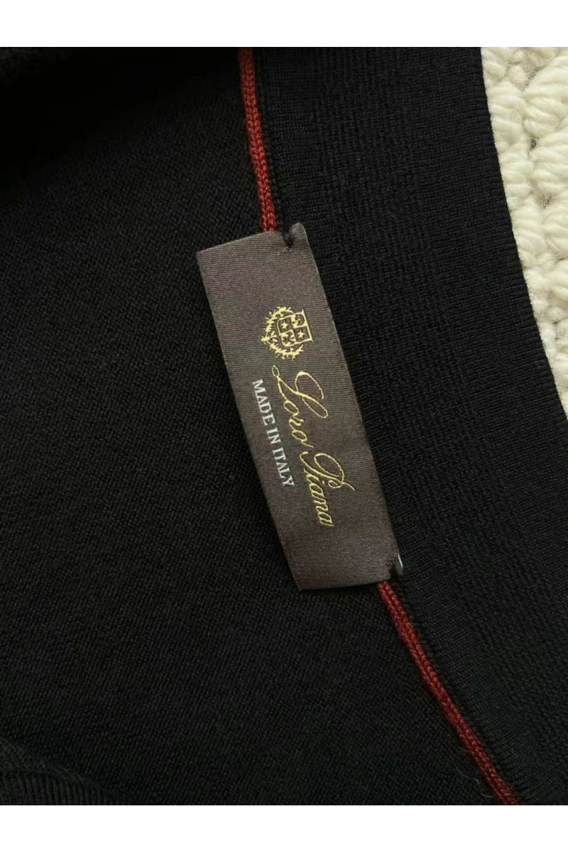 Loro Piana Поло с длинным рукавом Premium - Black