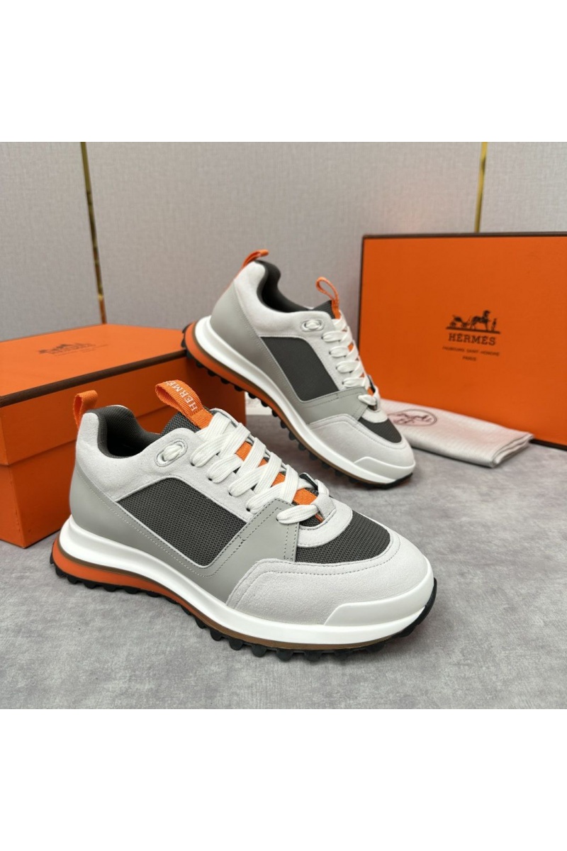 Hermes Мужские кроссовки Leader - White