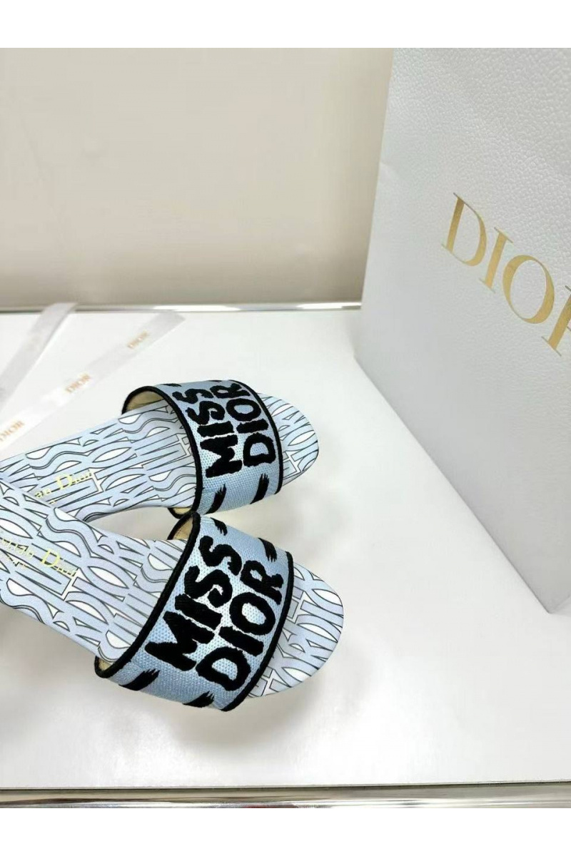 Dior Женские шлёпанцы Dway Premium - Blue
