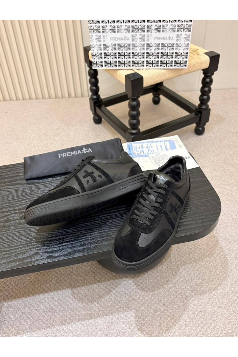 Premiata Комбинированные кроссовки с мехом Bonnie