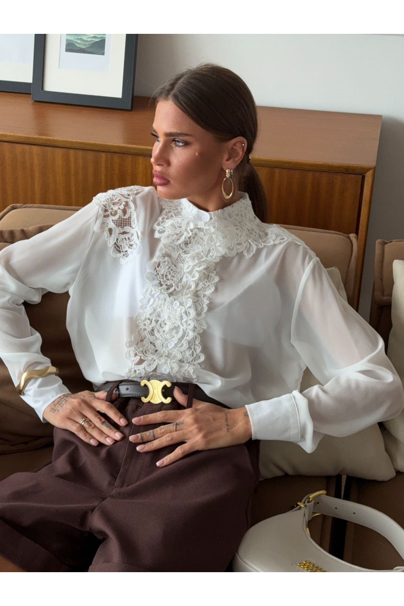 MIU MIU Женская блузка белого цвета