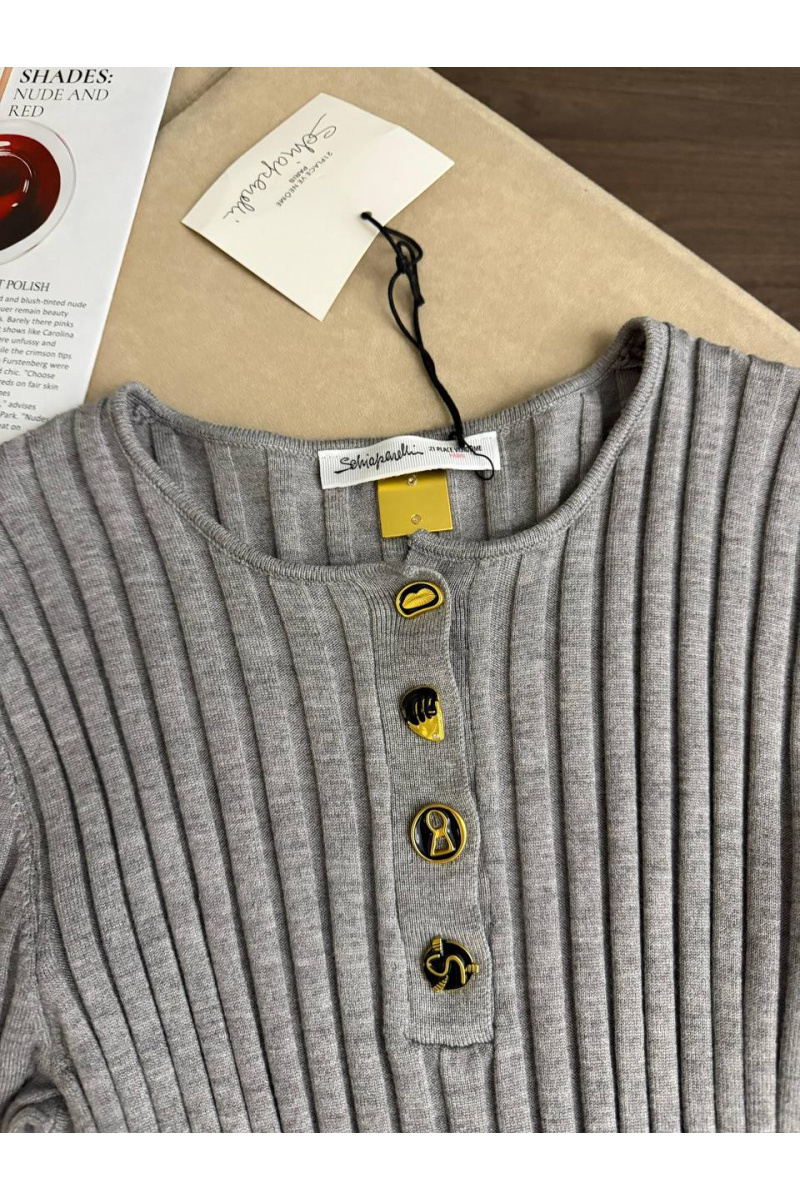 Schiaparelli Женский трикотажный лонгслив premium - Grey