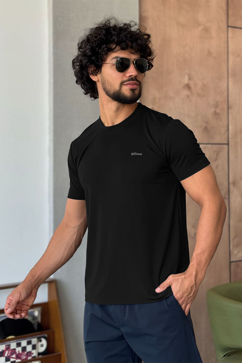 Kiton Мужская чёрная футболка 