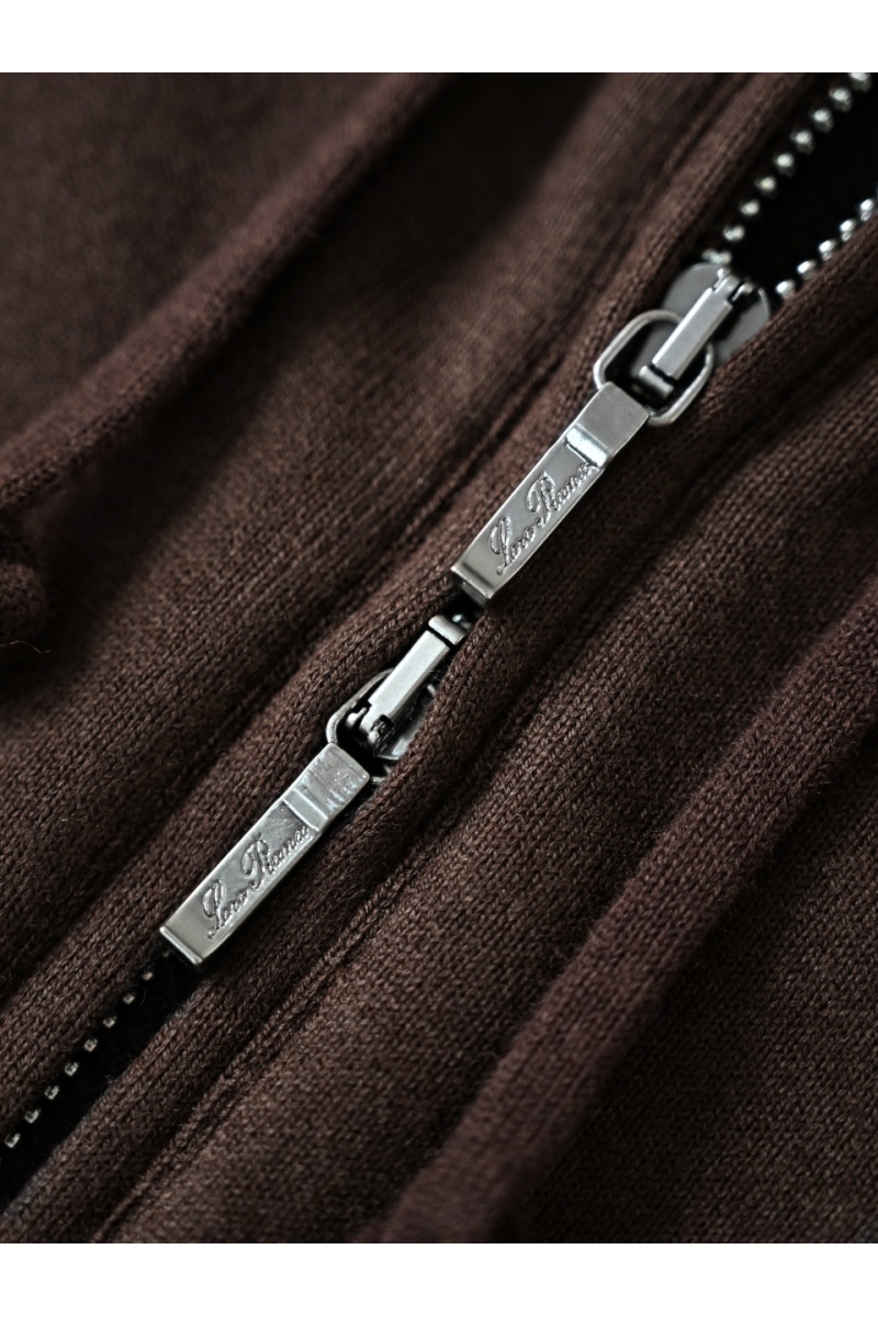 Loro Piana Коричневая кофта на молнии premium