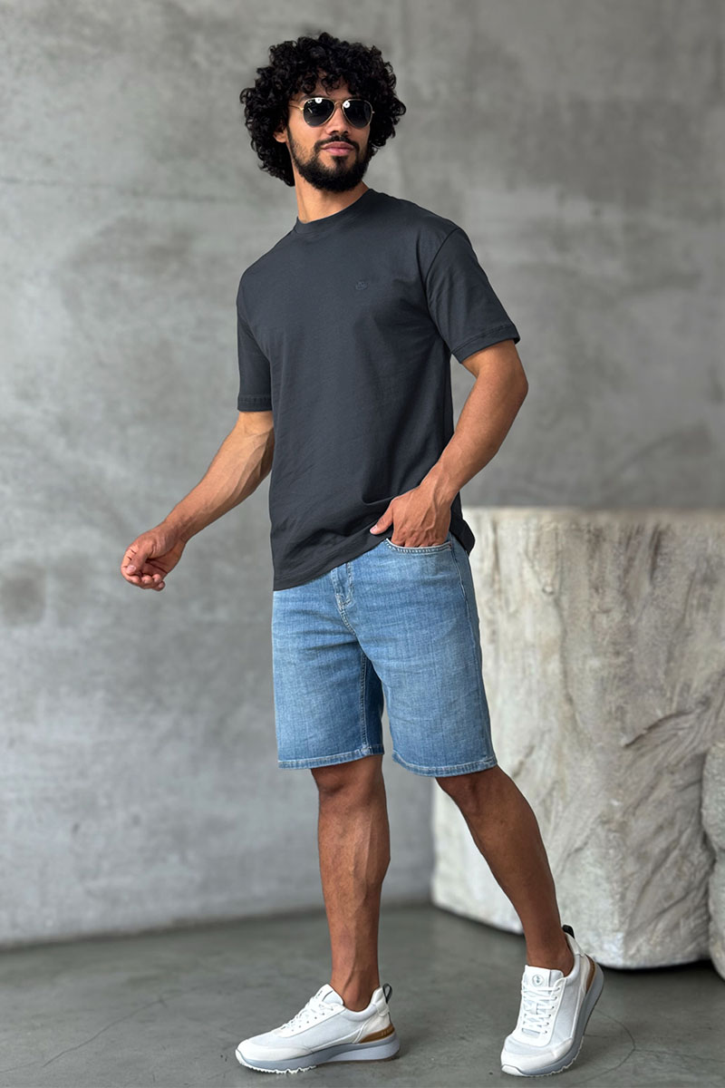 Loro Piana Мужская тёмно-серая футболка