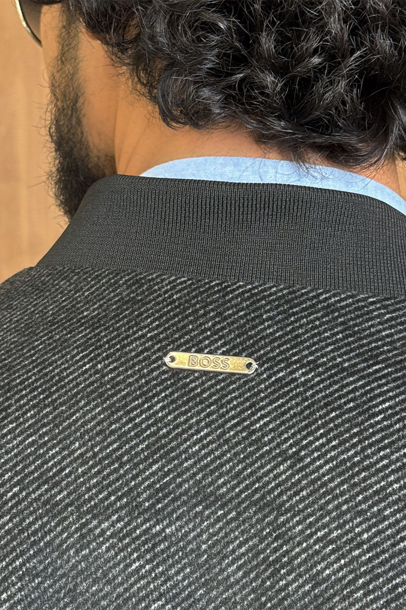 Hugо Воss Мужской бомбер чёрного цвета