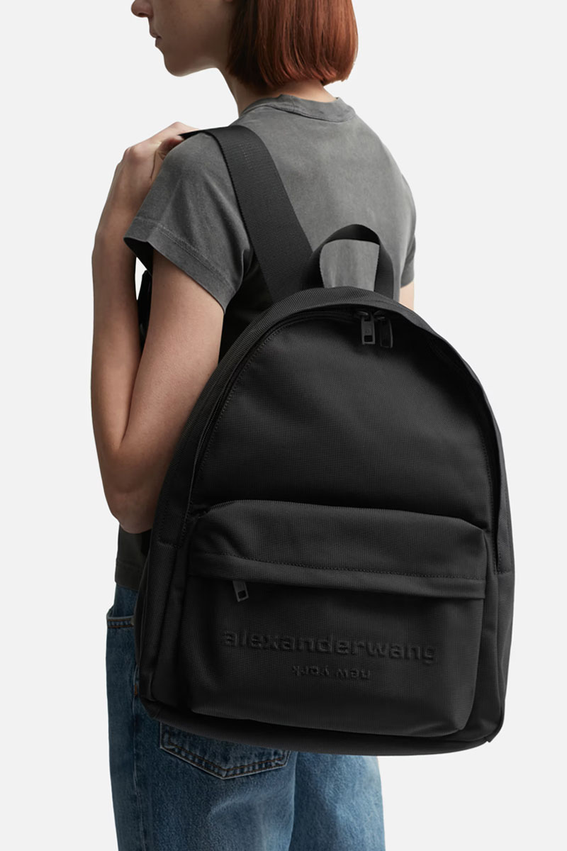 Alexander Wang  Чёрный текстильный рюкзак 41x32 см