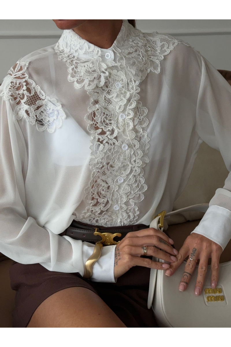 MIU MIU Женская блузка белого цвета