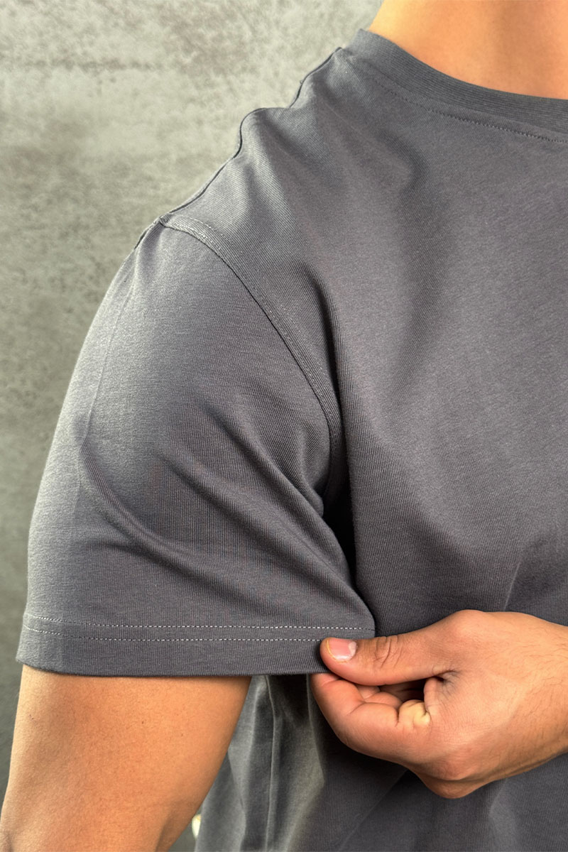 Designer Clothing Серая оверсайз футболка Wooyoungmi logo patch