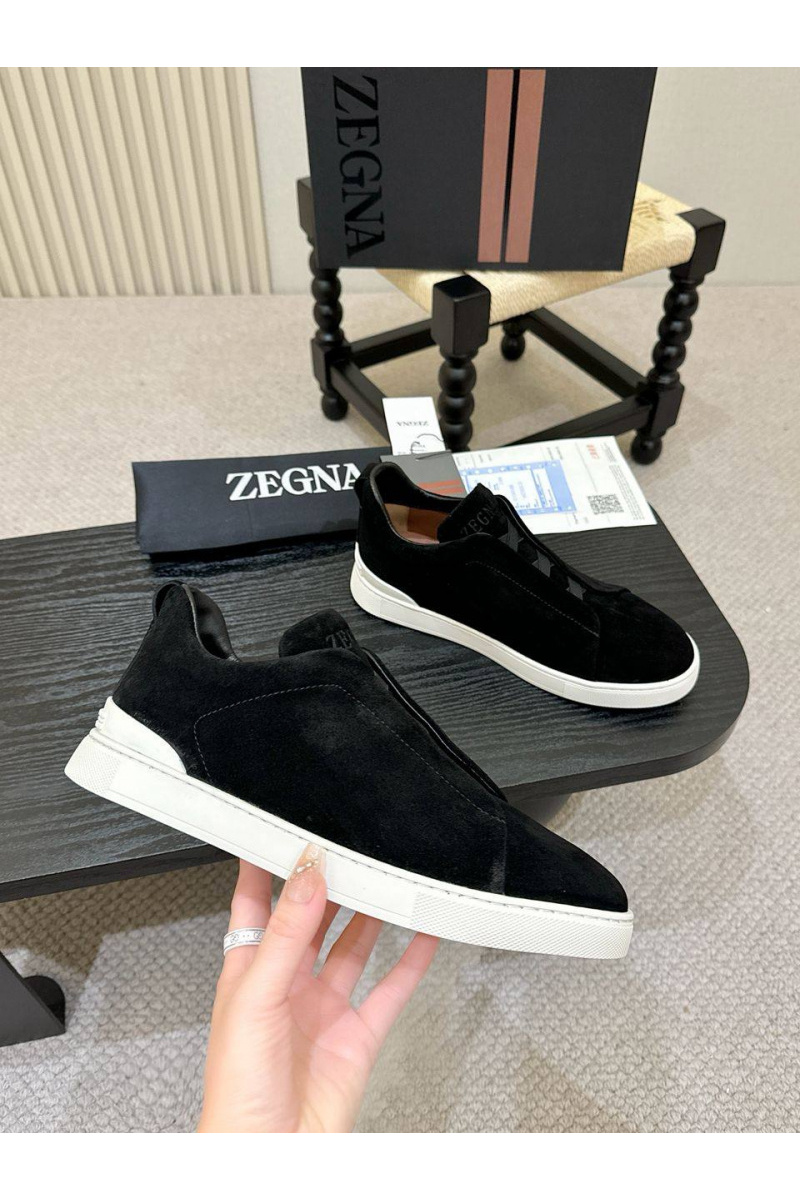 Zegna Мужские кроссовки Triple Stitch - Black