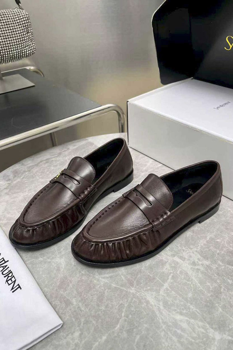 Yves Saint Laurent Женские кожаные лоферы premium